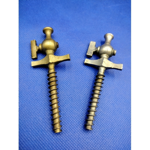 288 - Pair of Late 19th to Early 20th Century Champagne Taps by W. M. M. & Co., Complete with Original Vel... 