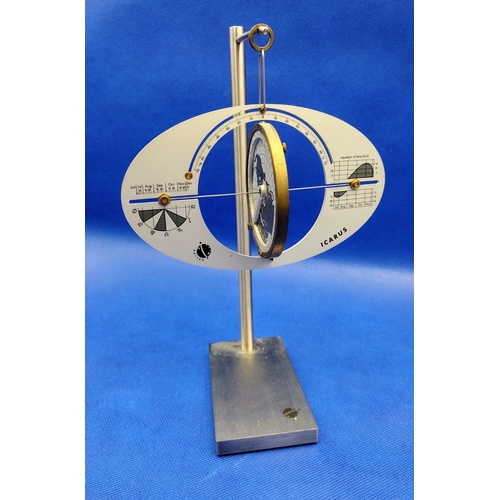 320 - Vintage Icarus Analemma Dial Scientific Educational Instrument on Aluminium and Brass Stand