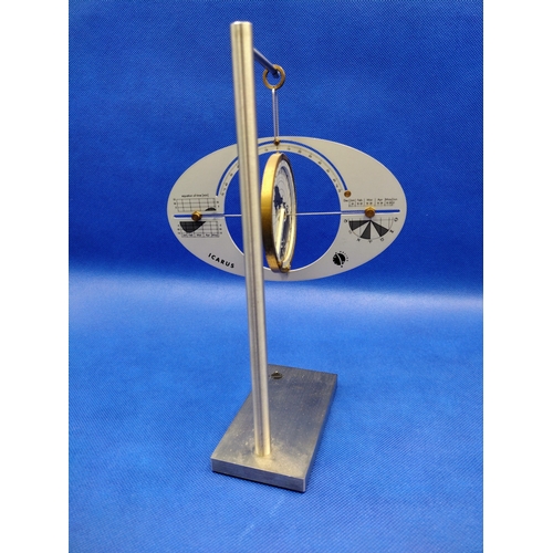 320 - Vintage Icarus Analemma Dial Scientific Educational Instrument on Aluminium and Brass Stand