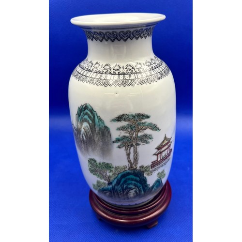 327 - Chinese Vase On Stand