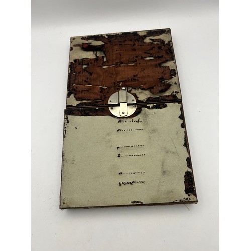 209 - Vintage Campaign Mirror with Bevelled Edges