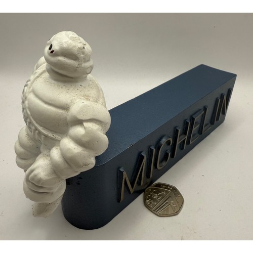 252 - Rare Cast Iron Prototype Michelin Figure On Block - Iconic Advertising History