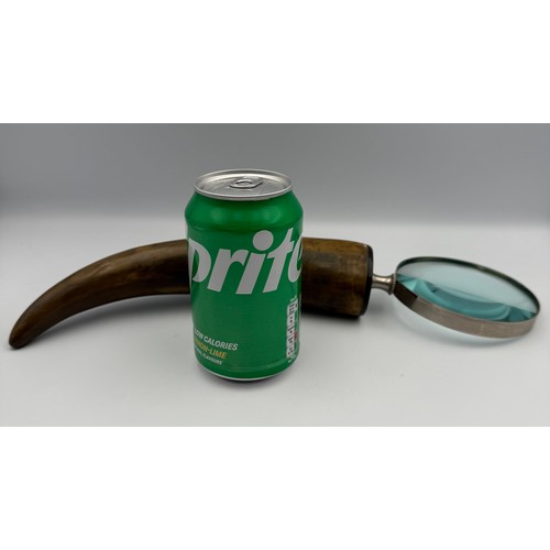 311 - Large Bull Horn Handled Magnifying Glass