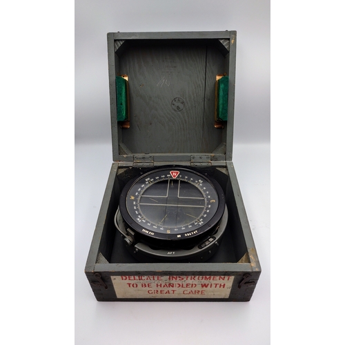 477 - RAF Type P10 Aircraft Compass Serial No. 356747 With Bradarrow Mark Pollsibly once fitted to a Lanca... 