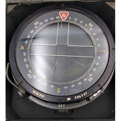 477 - RAF Type P10 Aircraft Compass Serial No. 356747 With Bradarrow Mark Pollsibly once fitted to a Lanca... 