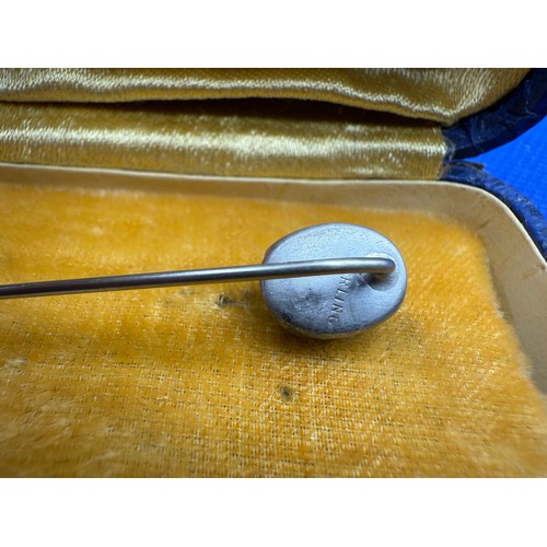 2 - Vintage Sterling Silver Hat Pin In Box