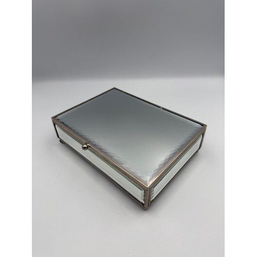 7 - Mirrored Glass Jewellery Box & Contents to include 925 Sterling Silver Items & Continental 835 Silve... 