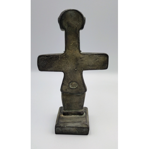 256 - Modern Resin Replica of Cypriot Pomos Idol, Cross-Shaped Chalcolithic (Copper Age) Inspired Figure, ... 