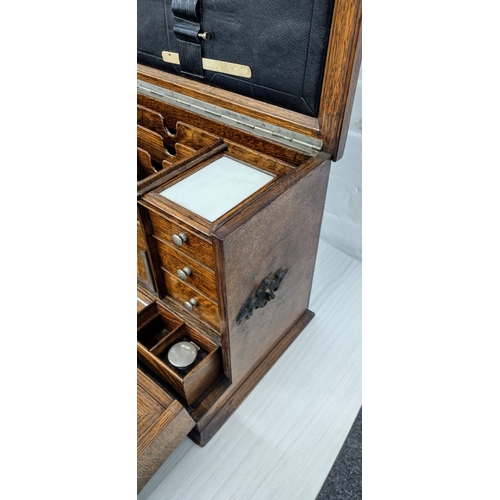 259 - Late 19th to Early 20th Century Burr Walnut Portable Writing Desk with Fitted Interior, Brass Hardwa... 