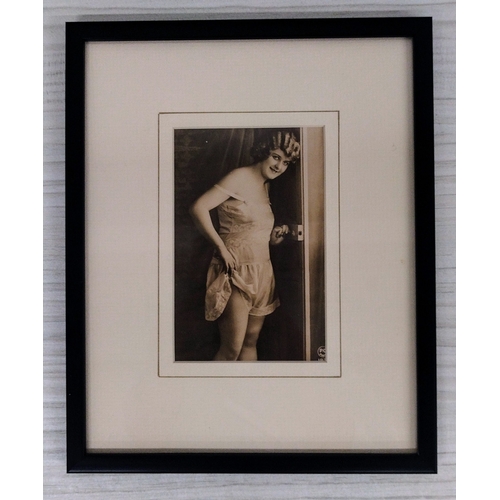 407 - Set of Three Vintage French Boudoir Photographs, Early 20th Century, Framed and Matted Frame Size Ap... 