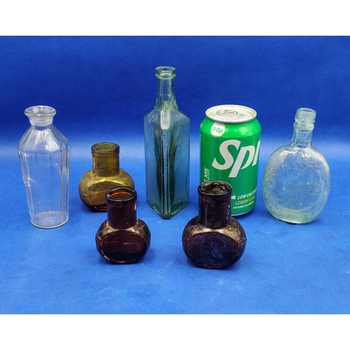 204 - Set of Six Victorian and Early 20th Century Glass Bottles, Including Three Bovril Bottles (c. 1880–1... 