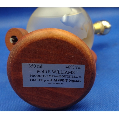 209 - Unopened E. Laborie Poire Williams Pear Brandy and Unbranded Pear-Shaped Clear Glass Bottle, Possibl... 