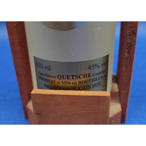 211 - Unopened Vintage 1990s E. Laborie Quetsche Plum Brandy, 45% ABV, 350ml, in Frosted Glass Bottle with... 