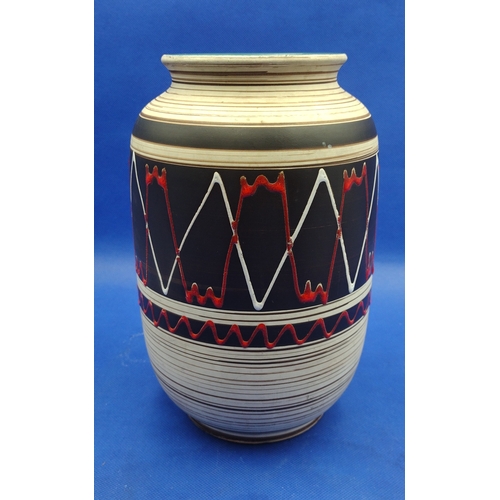 214 - Vintage 1950s Carstens Tönnieshof Austria Vase, Model 1246-23, Mid-Century Geometric Design with Tur... 