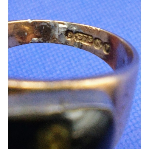 25 - Masonic Interest - 9ct Masonic Ring Enamel Ring Size Approx L dated 1948 by Lawson, Ward & Gammage L... 