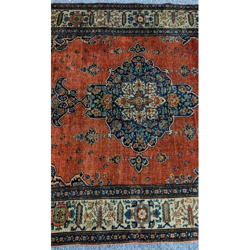 76 - Decorative Antique Persian Bidjar Rug, Circa 1920s, Featuring Central Floral Medallion, Vine Scrolls... 