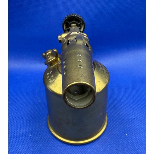 273 - Vintage Brass Original Max Sievert Type 220 Blowtorch Made In Sweden - 270 Power Burner