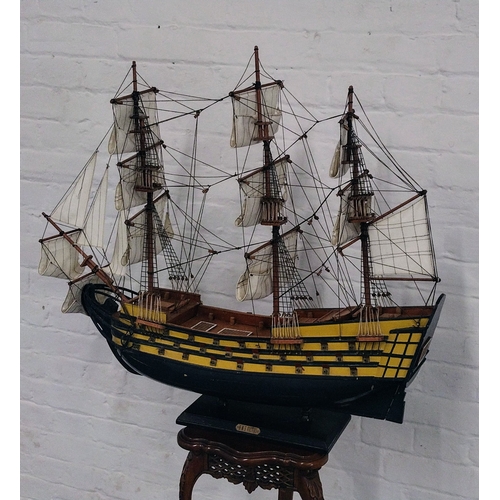 84 - Vintage Decorative Wooden Model of HMS Victory by Elgate Products Ltd, House of Valentina, Approx. 7... 