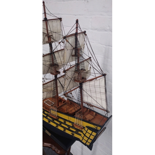 84 - Vintage Decorative Wooden Model of HMS Victory by Elgate Products Ltd, House of Valentina, Approx. 7... 