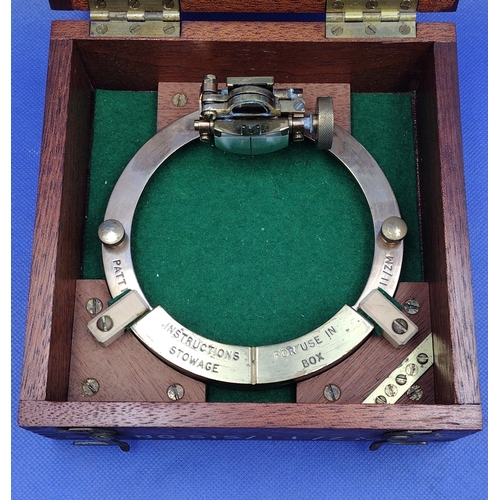 267 - WWII Royal Navy Pattern 1880 Azimuth Circle in Original Box, Circa 1939–1945, Used for Naval Bearing... 