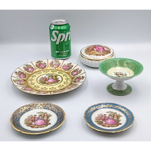 277 - Set of Mid-20th Century European Porcelain by Limoges and JKW Bavaria, Including Gilded Plates, Trin... 