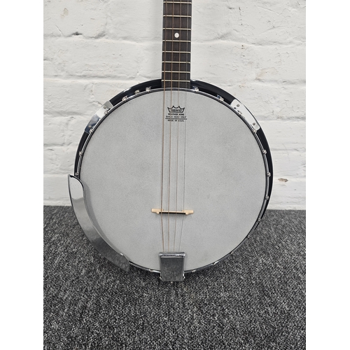 475 - Gremlin Remo 4 String Banjo plus case