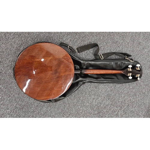 475 - Gremlin Remo 4 String Banjo plus case