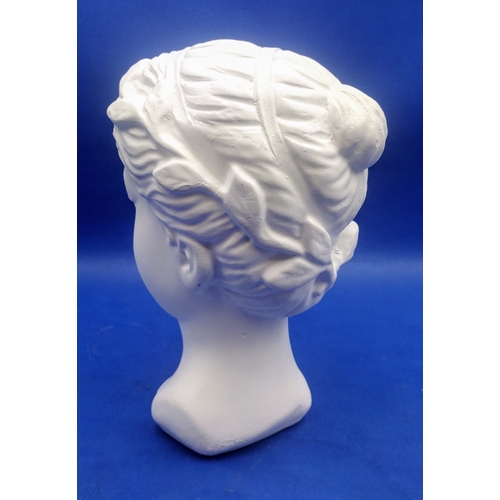 319 - Neoclassical Style Composition Stone Bust of a Young Woman, Mid to Late 20th Century, Approx. 25cm H... 