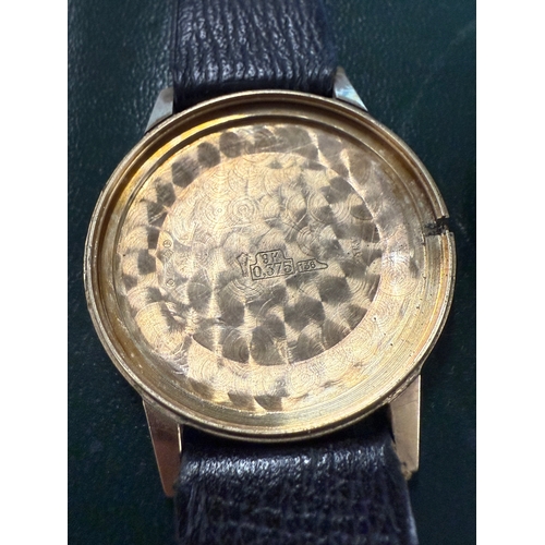 54 - Vintage 1960s 9ct Accurist Gentleman’s 21 Jewel Shockmaster Wind Up Swiss Movement Watch 375 Gold