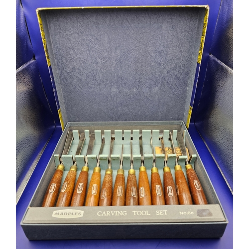 293 - Marples Wood Carving Tools No 60 Set of Twelve Boxed