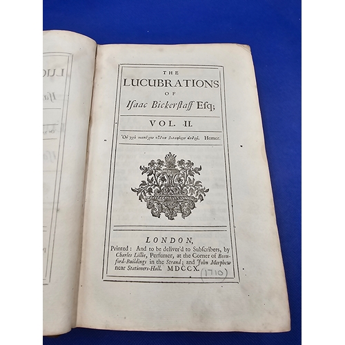 The Lucubration of Isaac Bickerstaff Efq Book Dated 1710