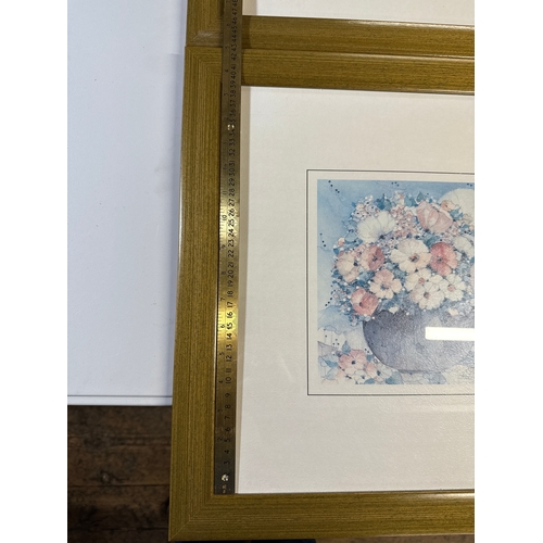 25 - A Set of Four Signed Limited Edition Floral Prints by S. C. Lo