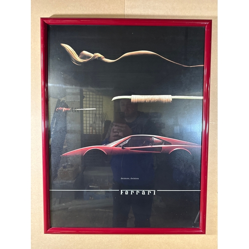 10 - After Rick McBride 'Decisions, Decisions' Ferrari 308 Poster, circa 1981/82