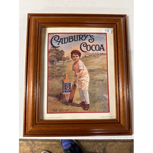19 - A Licensed Reproduction Print of a Cadbury's Cocoa Advertisement, Published by Rare International Pu... 