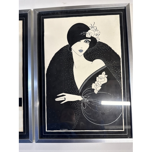 28 - Three Framed Art Deco Prints by L.J. Green, After Aubrey Beardsley's 'The Dancer's Reward'