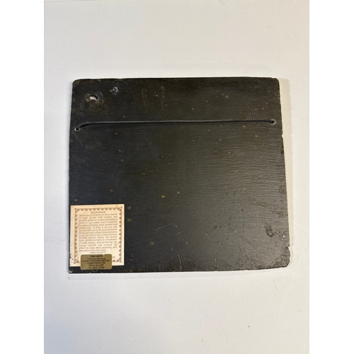 60 - A Pinn Crafts Decoupage Plaque, Luminist Impressionist Landscape