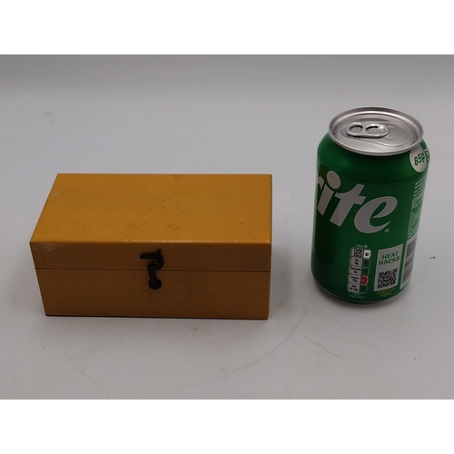 9 - Mid-20th Century Laboratory Metric Brass and Foil Weight Set in Painted Wooden Box Circa 1960s Appro... 
