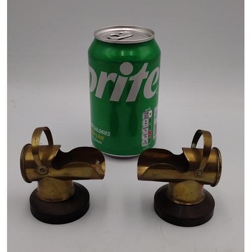 10 - WWII Trench Art Pair of Miniature Coal Scuttles Made From Brass Small-Arms Cartridge Cases Circa 194... 