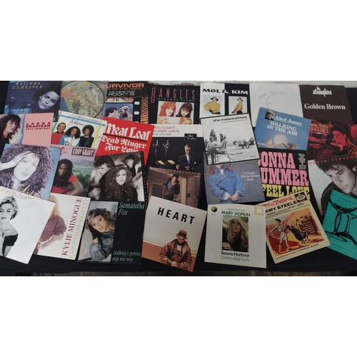 Approx 100 7 inch Singles Ranging in Date from 1950s through to the 1990s To Include Picture Sleeves (Some pictured)