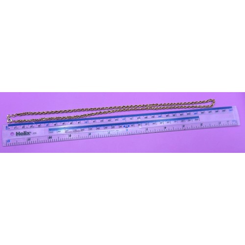 85 - 9ct Gold Twisted Rope Chain Approx 8g 375