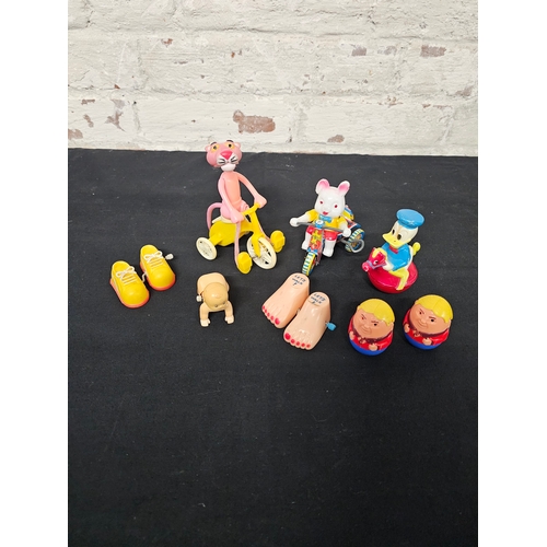 Vintage Collectible Toys to Include Pink Panther, Donald Duck, Weebles ...