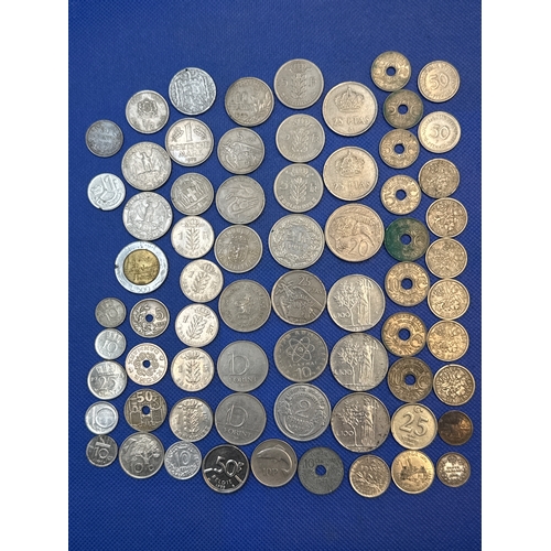 75 - A collection of Silver and Silver Toned Coins Mostly European Ranging From 1907 to 1992