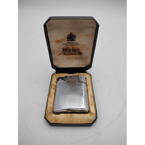 24 - Collection of Four Vintage Lighters to Include Two Ronson Varaflame Boxed Petrol Lighters with Engin... 
