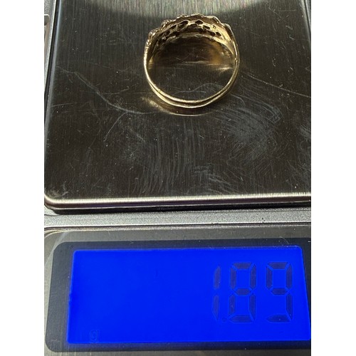 30 - 9ct Gold Keeper Ring Fully Hallmarked 375 approx 1.89g