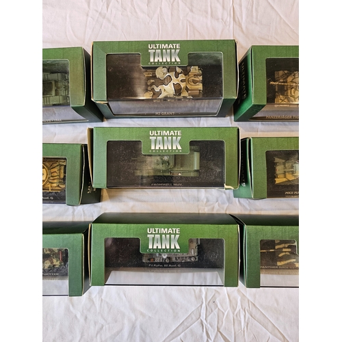 A Collection of Nine Atlas Editions Ultimate Tank Collection Model Tanks