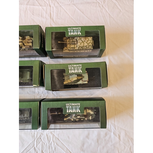 A Collection of Nine Atlas Editions Ultimate Tank Collection Model Tanks