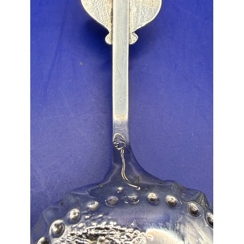 6 - Two Silver Items to include Continetal Caddy Spoon and Sterling Silver Toddy / Shot Glass approx 11g... 