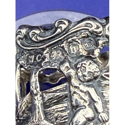 6 - Two Silver Items to include Continetal Caddy Spoon and Sterling Silver Toddy / Shot Glass approx 11g... 