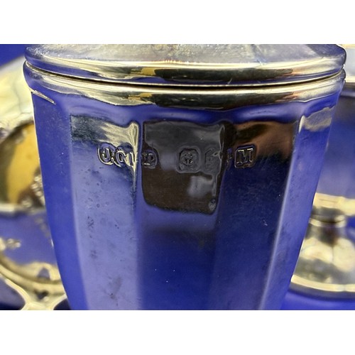 13 - Three Sterling Silver Items to include Pepper Pot and Two Mustards Minimum 71g 925 . Total Weight 16... 
