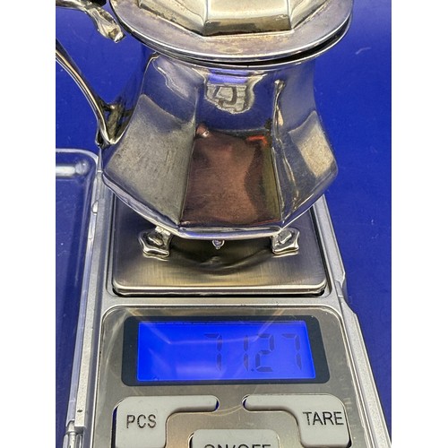 13 - Three Sterling Silver Items to include Pepper Pot and Two Mustards Minimum 71g 925 . Total Weight 16... 